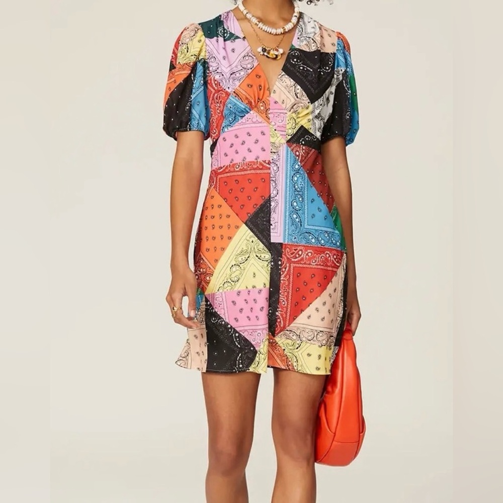 Staud bandana print dress